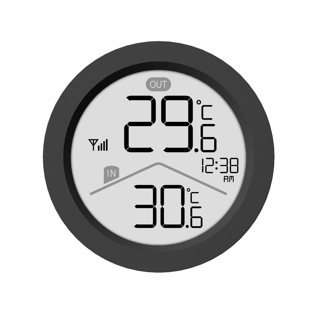Bezdrôtová meteorologická stanica GreenBlue, teplota vnútri/vonku, hodiny, možnosť výberu °C / °F, dosah až 60 m, čierna, GB162 B + 4 ks alkalické batérie AAA Varta Industrial