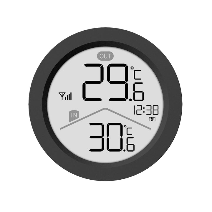 Bezdrôtová meteorologická stanica GreenBlue, teplota vnútri/vonku, hodiny, možnosť výberu °C / °F, dosah až 60 m, čierna, GB162 B + 4 ks alkalické batérie AAA Varta Industrial