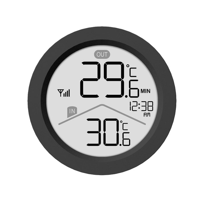 Bezdrôtová meteorologická stanica GreenBlue, teplota vnútri/vonku, hodiny, možnosť výberu °C / °F, dosah až 60 m, čierna, GB162 B + 4 ks alkalické batérie AAA Varta Industrial