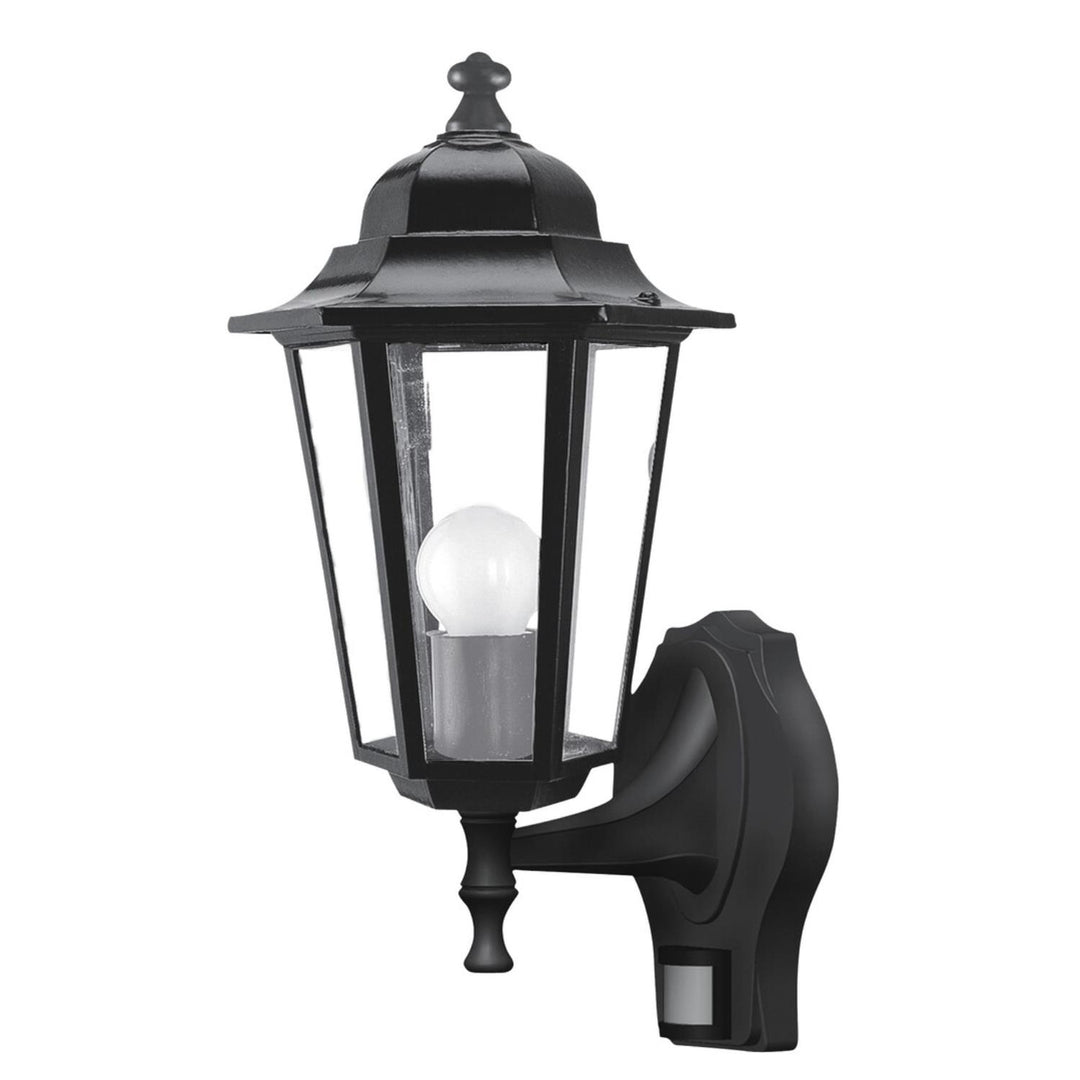 Nástenná lampa Rabalux, vonkajšia, s pohybovým senzorom, IP43, E27, max. 60 W, čierna, Velence, 2 ks