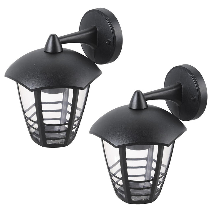 Nástenná lampa Rabalux, vonkajšia, IP44, E27, max. 60 W, čierna, Marseille, 2 ks