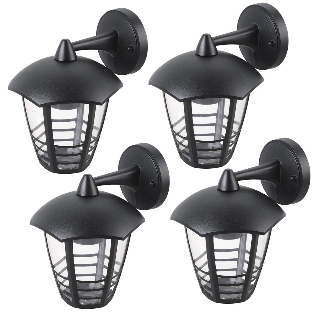 Nástenná lampa Rabalux, vonkajšia, IP44, E27, max. 60 W, čierna, Marseille, 4 ks