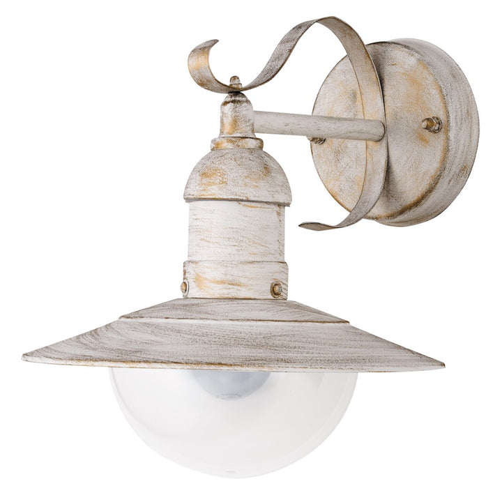 Nástenná lampa Rabalux, vonkajšia, IP44, E27, max. 60 W, antická biela, Oslo, 4 ks