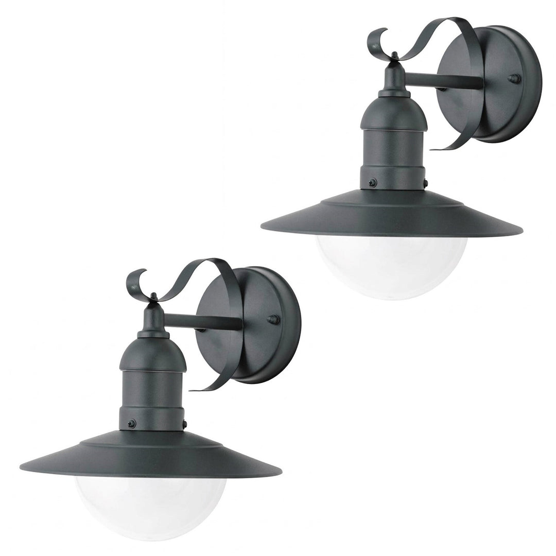 Nástenná lampa Rabalux, vonkajšia, IP44, E27, max. 60 W, zelená, Oslo, 2 ks