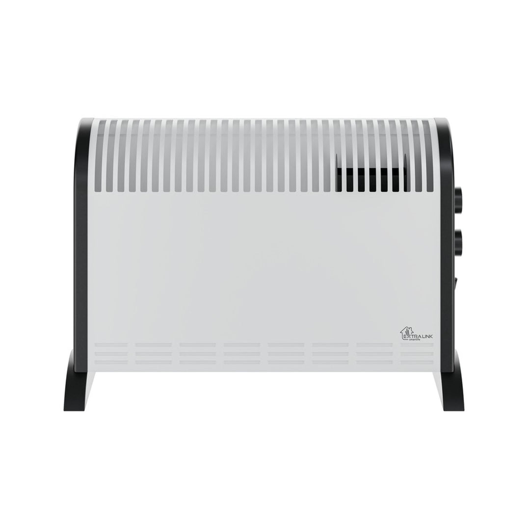 Elektrický konvektorový radiátor Extralink, výkon 2000 W, vstavaný ventilátor na rozvod tepla, 3-stupňové nastavenie, režim turbo, LCV-06