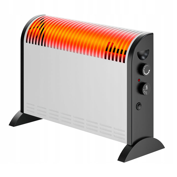 Elektrický konvektorový radiátor Extralink, výkon 2000 W, vstavaný ventilátor na rozvod tepla, 3-stupňové nastavenie, režim turbo, LCV-06