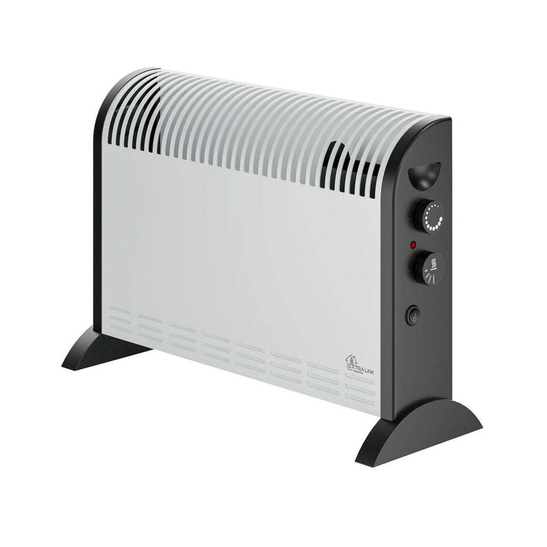 Elektrický konvektorový radiátor Extralink, výkon 2000 W, vstavaný ventilátor na rozvod tepla, 3-stupňové nastavenie, režim turbo, LCV-06