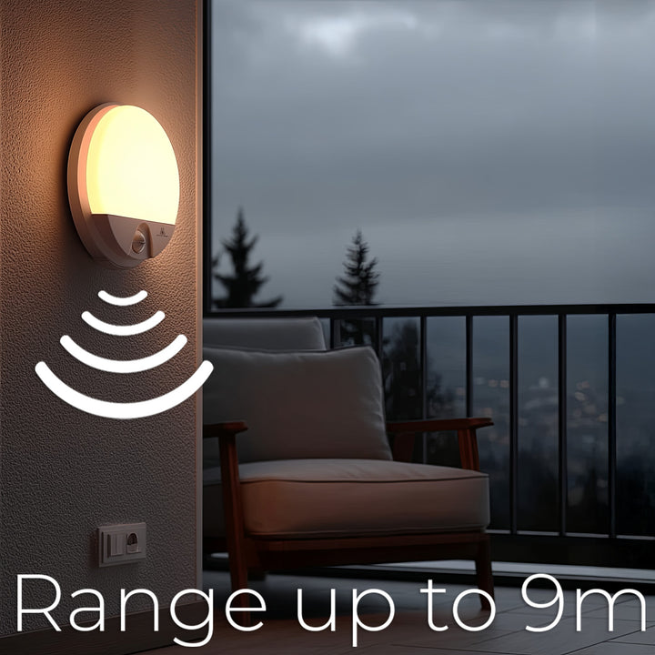 LED svietidlo s pohybovým senzorom Maclean, senzor PIR, biela farba, 15 W, IP54, 1100 lm, neutrálna farba svetla, MCE291 W, 2 kusy