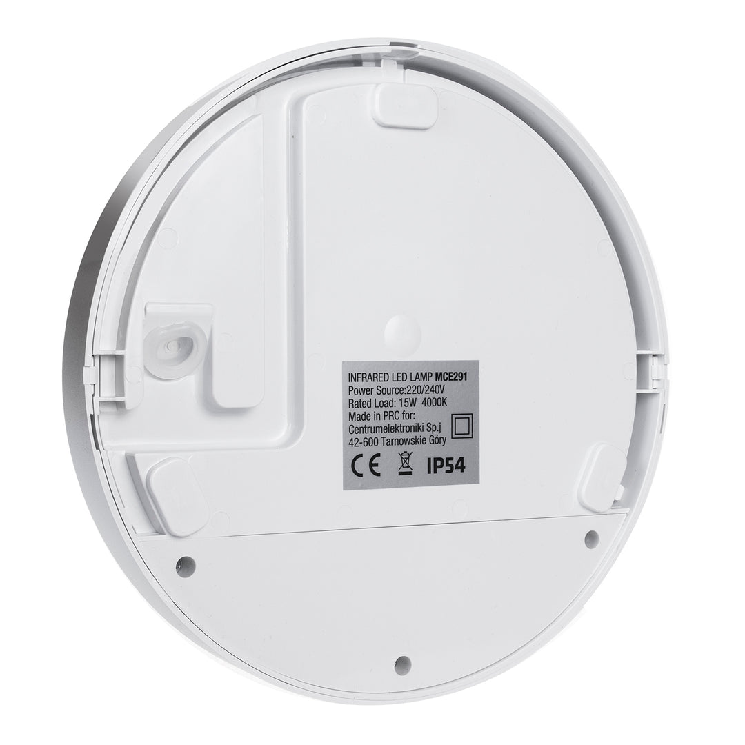 LED svietidlo s pohybovým senzorom Maclean, senzor PIR, biela farba, 15 W, IP54, 1100 lm, neutrálna farba svetla, MCE291 W, 2 kusy