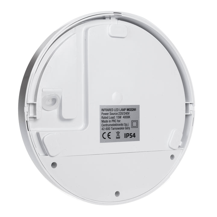 LED svietidlo s pohybovým senzorom Maclean, senzor PIR, biela farba, 15 W, IP54, 1100 lm, neutrálna farba svetla, MCE291 W, 2 kusy