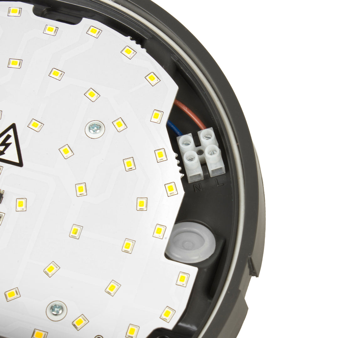 LED svietidlo s pohybovým senzorom Maclean, senzor PIR, farba sivá, 15 W, IP54, 1100 lm, neutrálna farba svetla, MCE291 W, 2 ks
