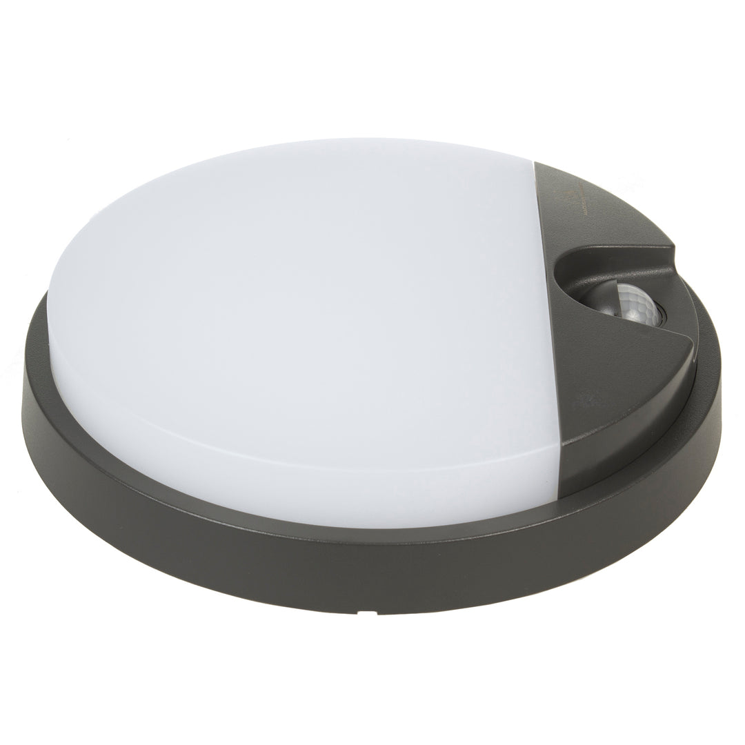 LED svietidlo s pohybovým senzorom Maclean, senzor PIR, farba sivá, 15 W, IP54, 1100 lm, neutrálna farba svetla, MCE291 W, 2 ks