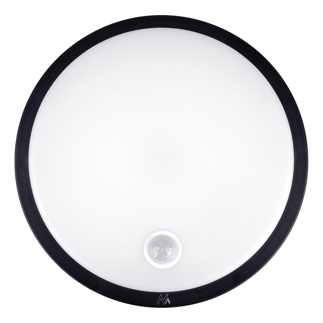 LED svietidlo s pohybovým senzorom Maclean, senzor PIR, čierna farba, 10 W, IP65, 1000 lm, neutrálna farba svetla, MCE525 B, 2 ks