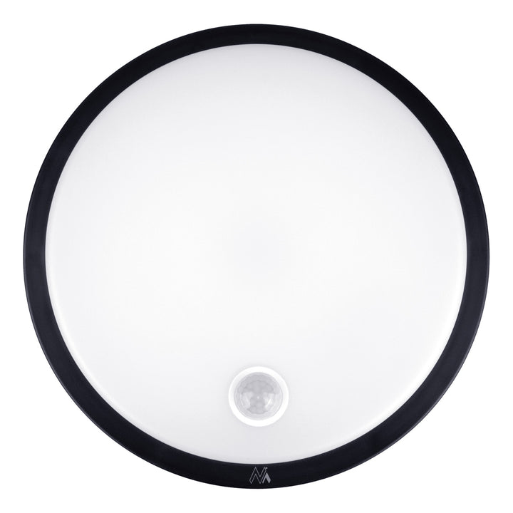 LED svietidlo s pohybovým senzorom Maclean, senzor PIR, čierna farba, 10 W, IP65, 1000 lm, neutrálna farba svetla, MCE525 B, 2 ks
