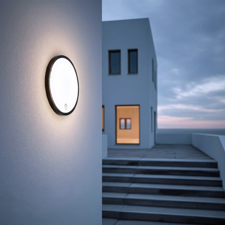 LED svietidlo s pohybovým senzorom Maclean, senzor PIR, čierna farba, 10 W, IP65, 1000 lm, neutrálna farba svetla, MCE525 B, 2 ks