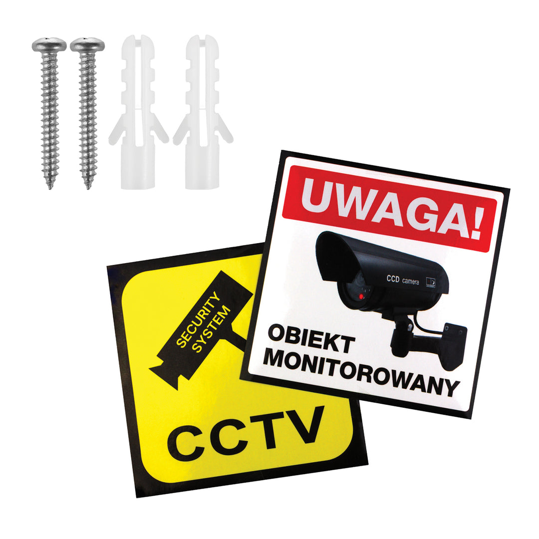 Atropová kupolová kamera DC2300 s blikajúcou LED diódou, 2 ks + 6x batéria AA Varta Industrial