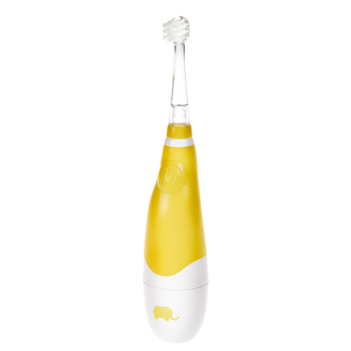 Detská sonická zubná kefka SEAGO, žltá, 4 hlavice, SG-902 Yellow + alkalická batéria AAA Varta Industrial
