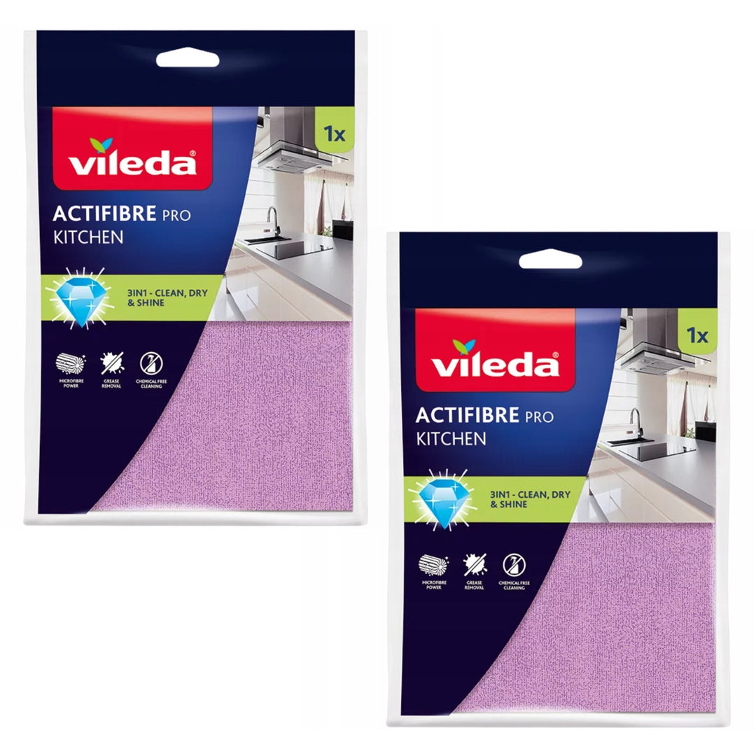 Utierka Vileda Actifibre Pro, kuchynská, z mikrovlákna, s PVA povlakom, prateľná do 60 °C, 183303, 2 kusy