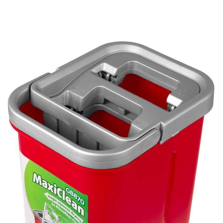 Plochý mop s vedrom a žmýkačom GreenBlue, dve náplne z mikrovlákna HQ, objem 5,7 l, MaxiClean GB870 + 4 čistiace utierky Vileda Pur Active Colors