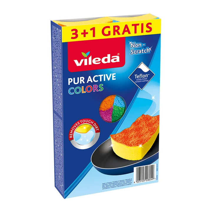 Plochý mop s vedrom a žmýkačom GreenBlue, dve náplne z mikrovlákna HQ, objem 5,7 l, MaxiClean GB870 + 4 čistiace utierky Vileda Pur Active Colors