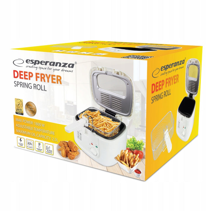 Fritéza Esperanza SPRING ROLL, 2,5 l, 1800 W, regulácia teploty, Esperanza