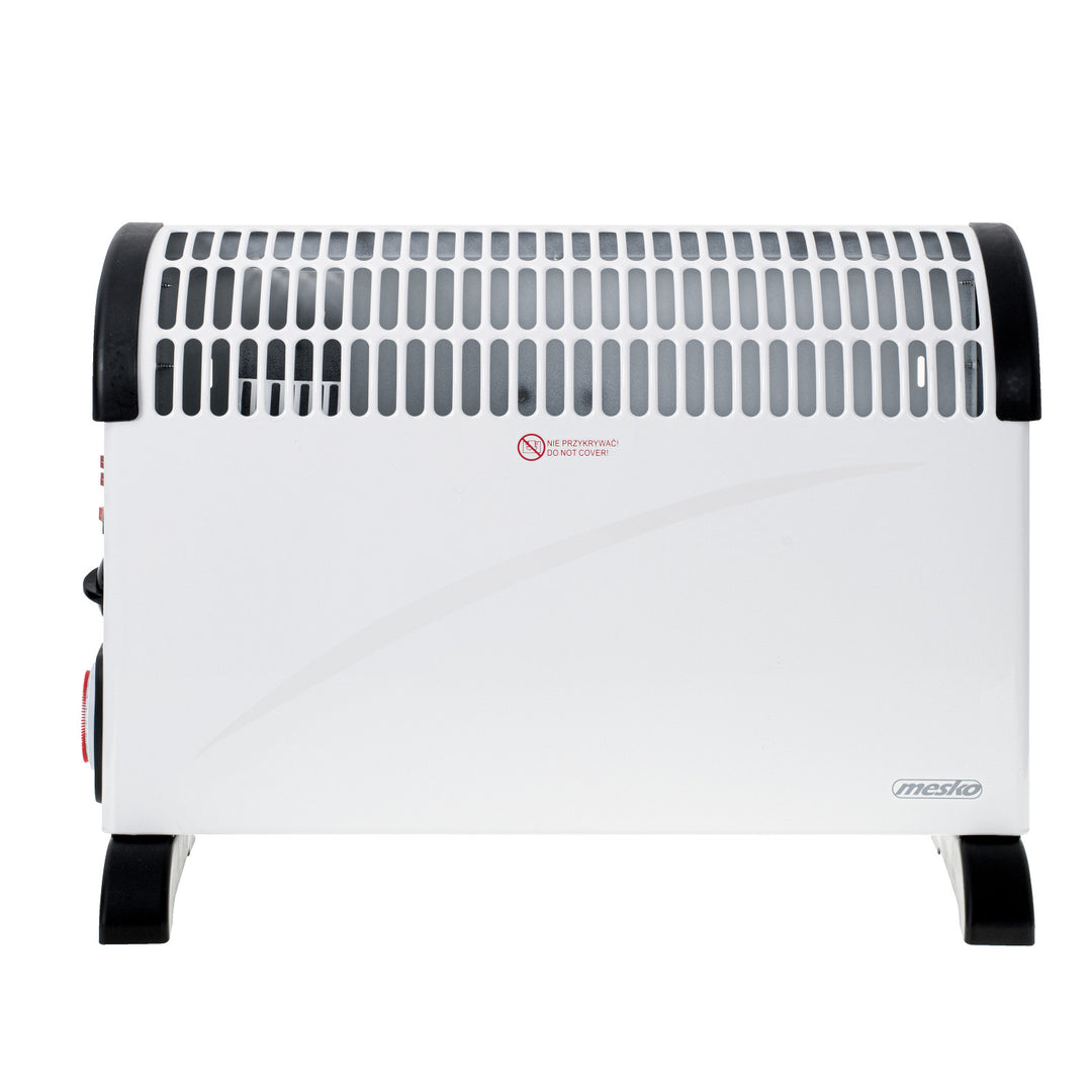 Konvekčný elektrický radiátor, termostat, 2000 W, 24-hodinový časovač, biely, kábel 150 cm, Mesko, MS 7741W