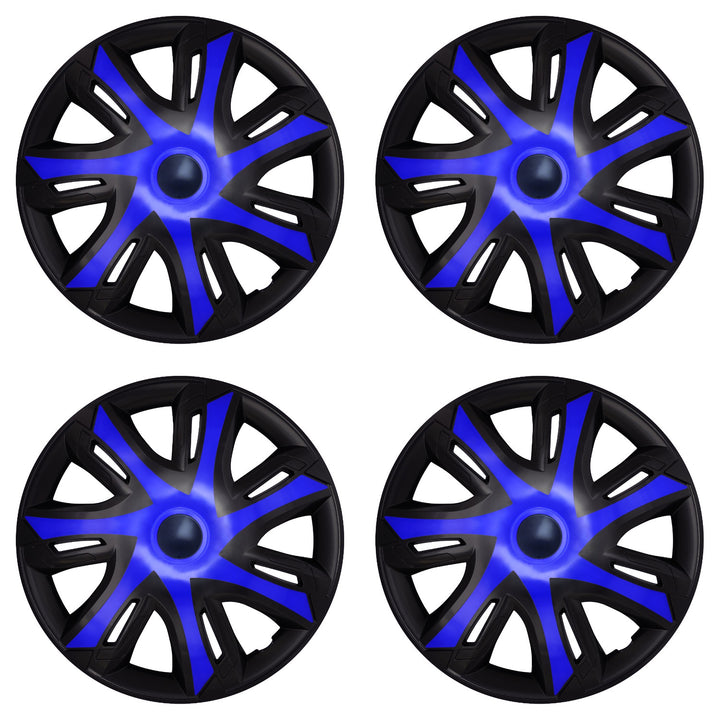 Univerzálne kryty kolies 14'' NRM N-Power modré/čierne, 4 ks