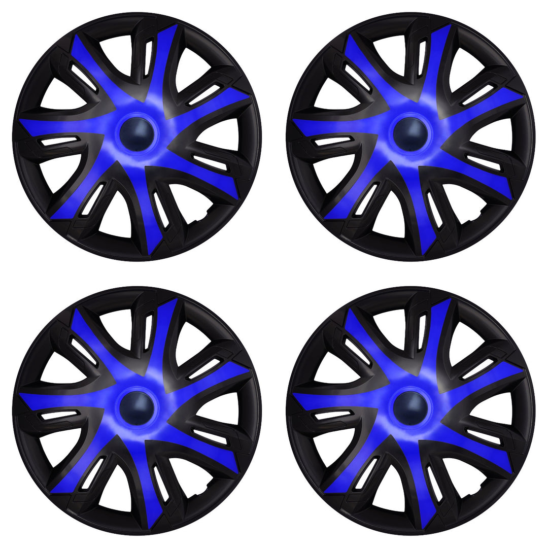 Univerzálne kryty kolies 16'' NRM N-Power modro-čierne, 4 ks