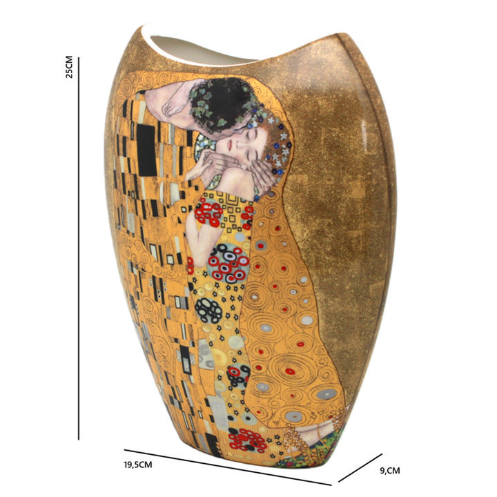 Porcelánová váza v darčekovej krabičke, kolekcia Klimt – Bozk