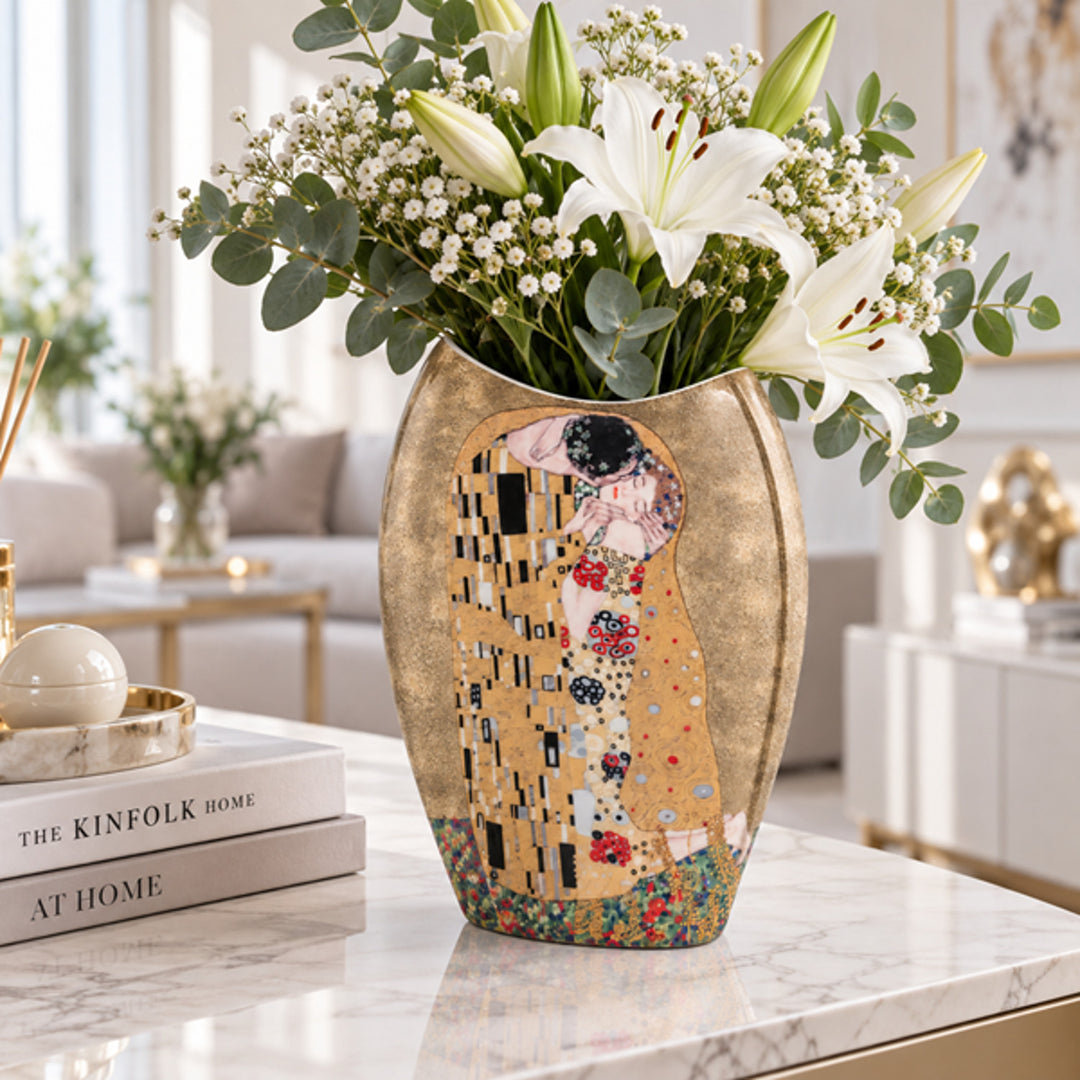 Porcelánová váza v darčekovej krabičke, kolekcia Klimt – Bozk
