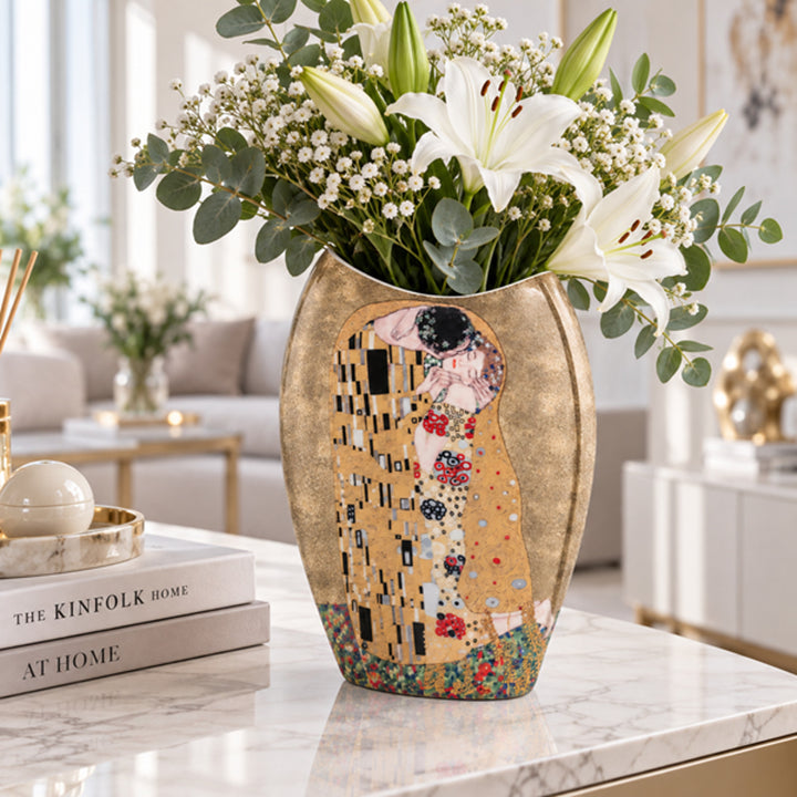 Porcelánová váza v darčekovej krabičke, kolekcia Klimt – Bozk