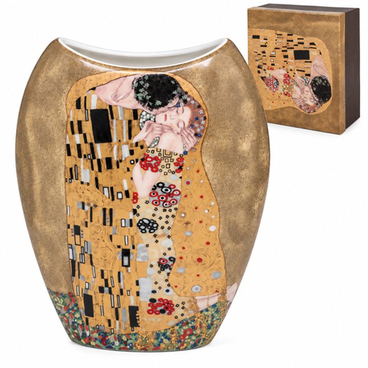 Porcelánová váza v darčekovej krabičke, kolekcia Klimt – Bozk