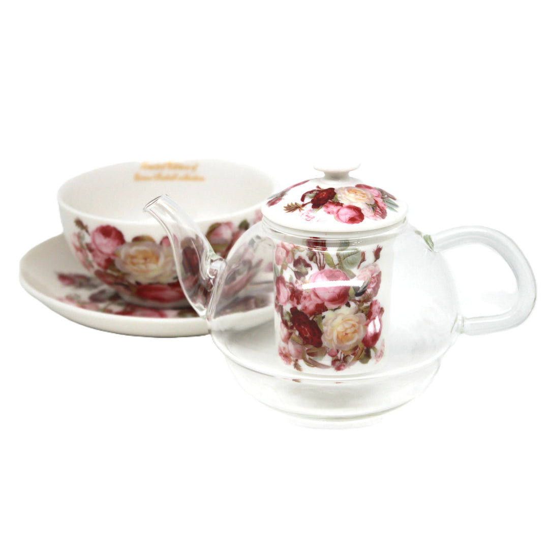 Čajová súprava „Ruže“, šálka a kanvica (tea for one) Queen Isabell