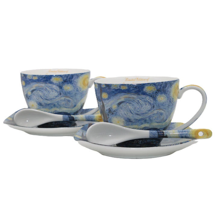 Porcelánové šálky Van Gogh Hviezda noc 2x250 ml, sada 2 ks, Queen Isabell
