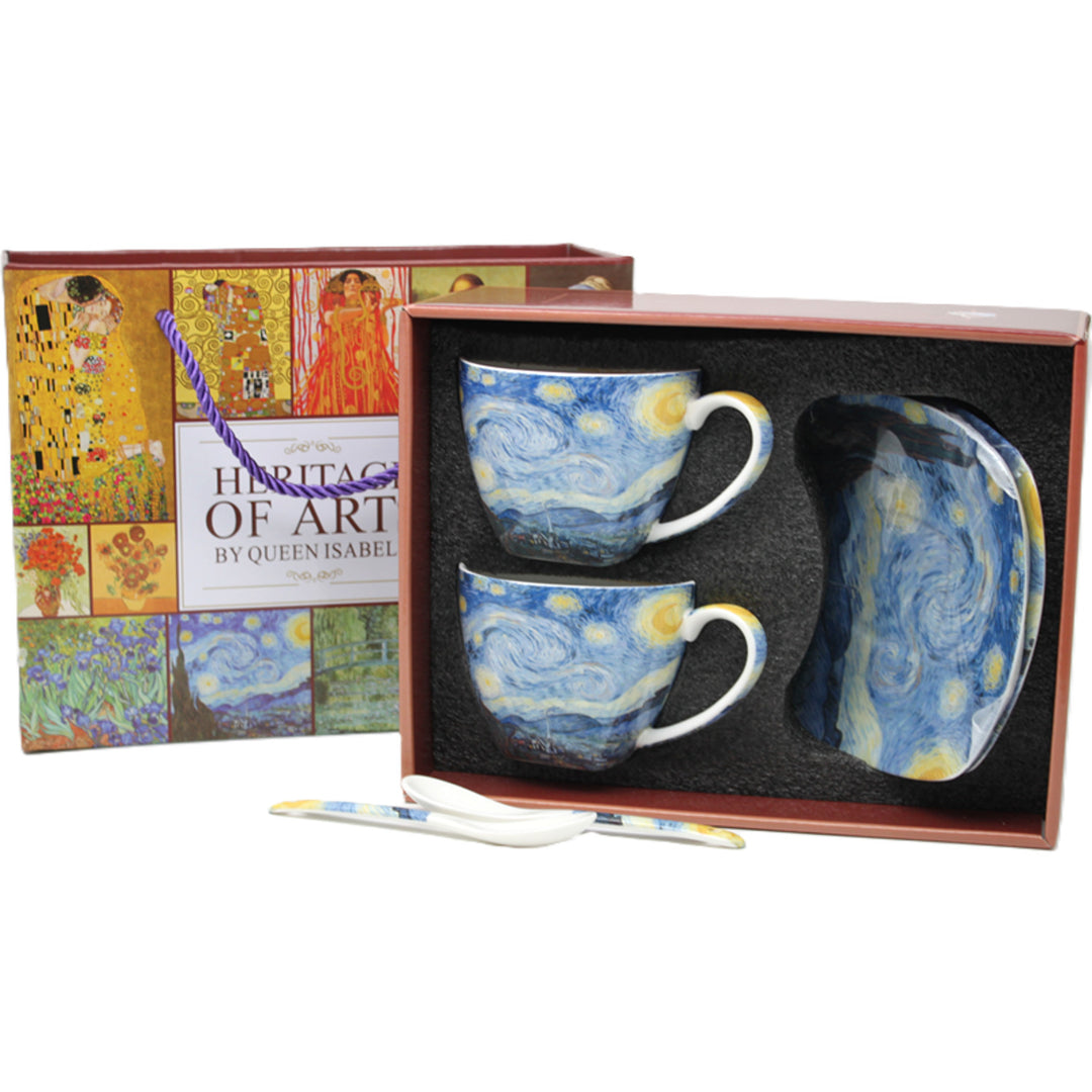 Porcelánové šálky Van Gogh Hviezda noc 2x250 ml, sada 2 ks, Queen Isabell