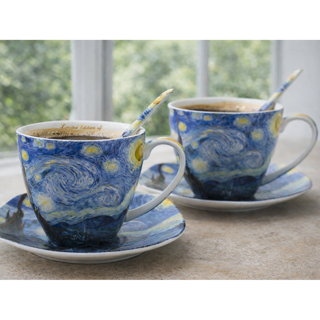 Porcelánové šálky Van Gogh Hviezda noc 2x250 ml, sada 2 ks, Queen Isabell