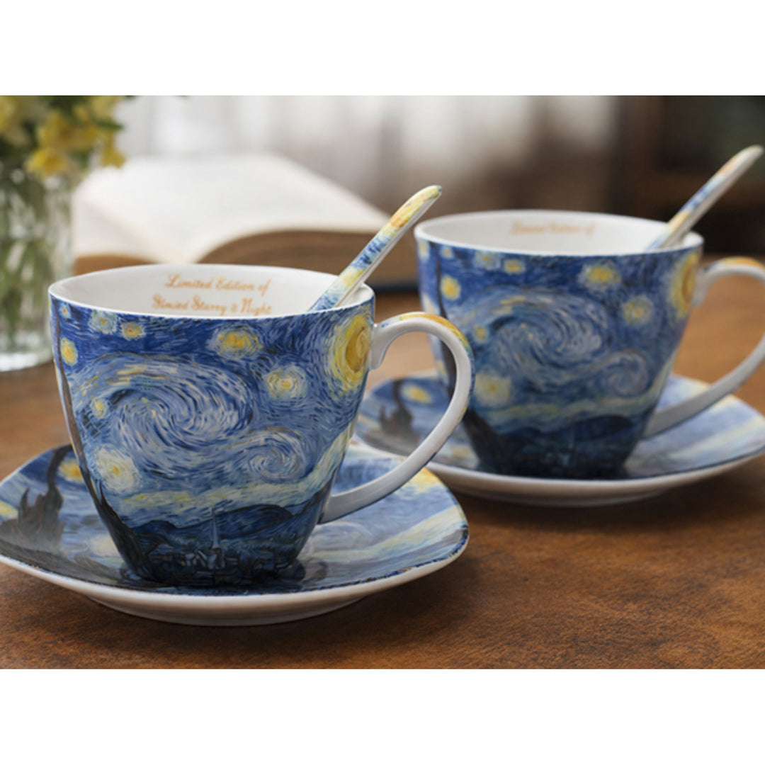 Porcelánové šálky Van Gogh Hviezda noc 2x250 ml, sada 2 ks, Queen Isabell