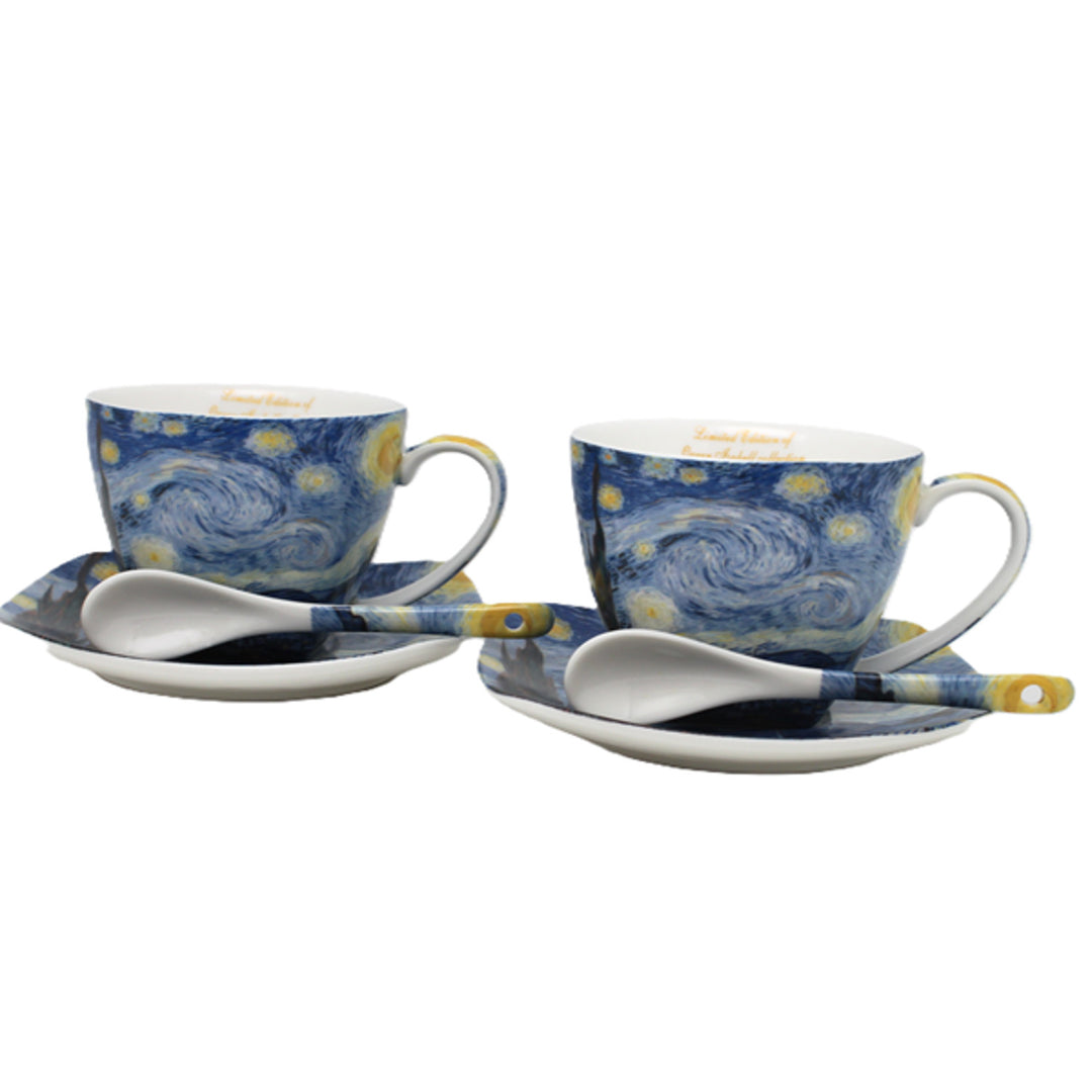 Porcelánové šálky Van Gogh Hviezda noc 2x250 ml, sada, Queen Isabell
