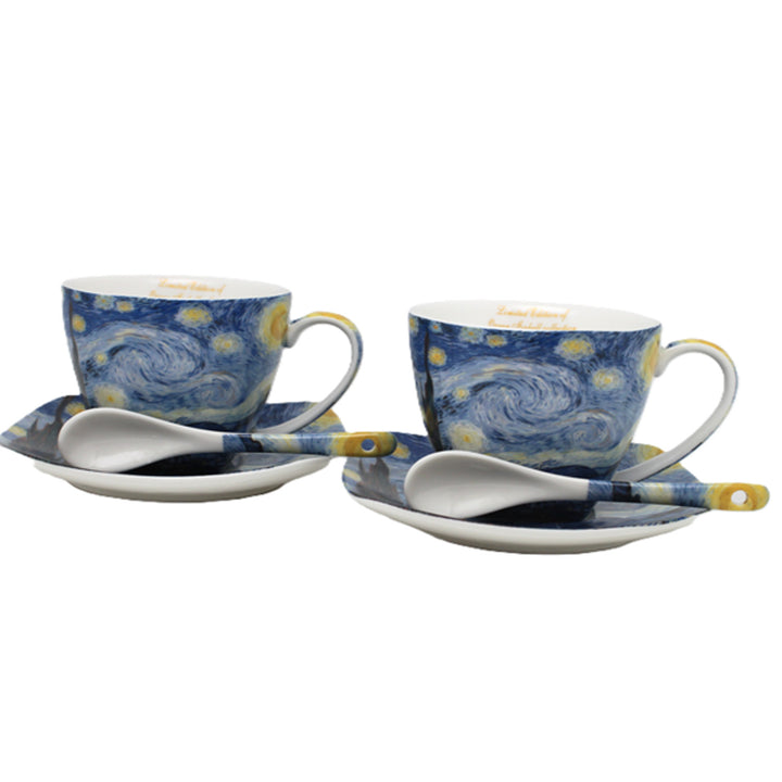 Porcelánové šálky Van Gogh Hviezda noc 2x250 ml, sada, Queen Isabell