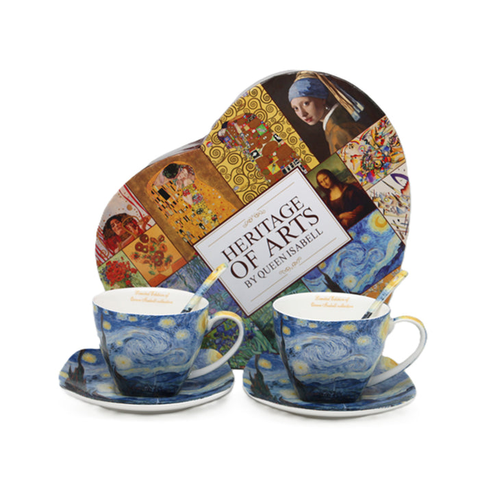 Porcelánové šálky Van Gogh Hviezda noc 2x250 ml, sada, Queen Isabell