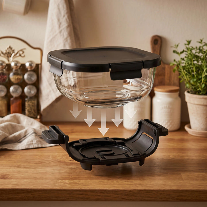 Beztuková fritéza air fryer LOVIO PureFry Ultra Crisp LVAF003BK 4 l + 1,5 l, 1550 W, čierna, so sklenenými nádobami