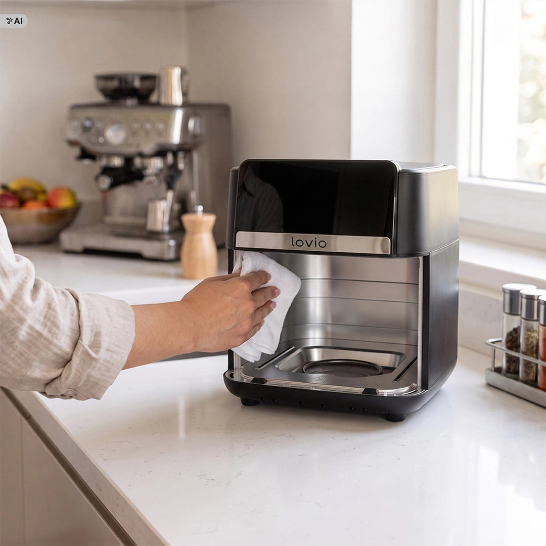 Beztuková fritéza air fryer LOVIO DualHeat XXL Ceramic LVAF004BK 9 l 2000 W čierna