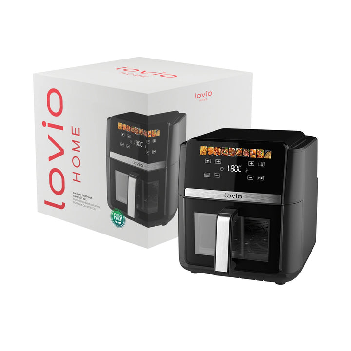 Beztuková fritéza air fryer LOVIO DualHeat XXL Ceramic LVAF004BK 9 l 2000 W čierna