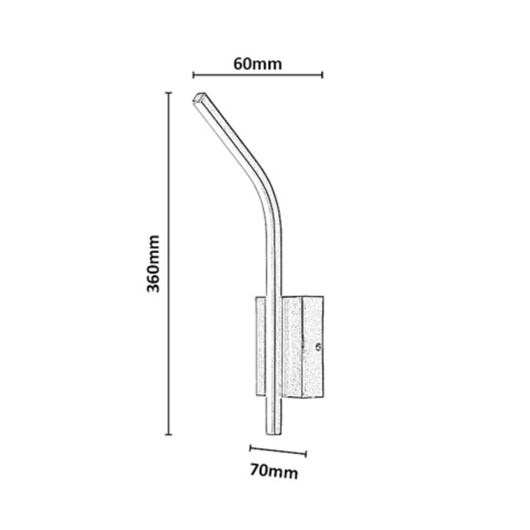 Interiérová nástenná lampa Tilmann, čierna, LED 10 W, 550 lm, 4000 K, výška 36 cm, IP44, dotykové ovládanie, 75088
