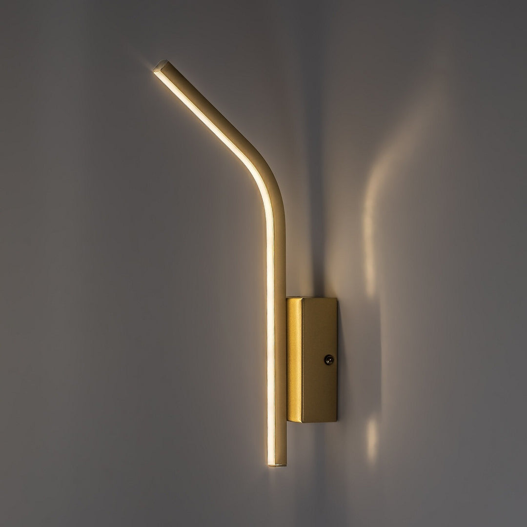 Interiérová nástenná lampa Tilmann, zlatá, LED 10 W, 550 lm, 4000 K, výška 36 cm, IP44, dotykové ovládanie, 75089