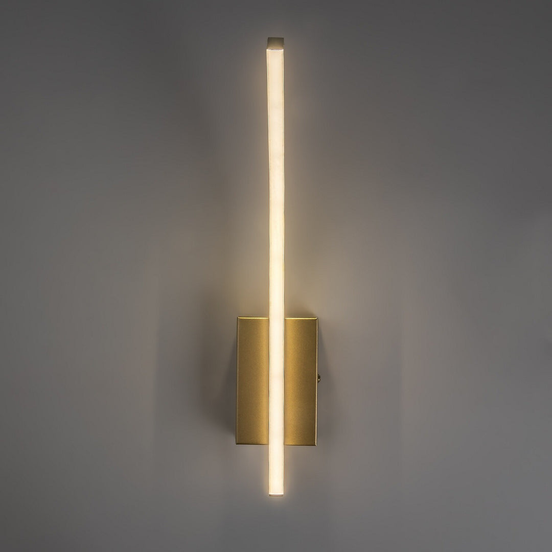 Interiérová nástenná lampa Tilmann, zlatá, LED 10 W, 550 lm, 4000 K, výška 36 cm, IP44, dotykové ovládanie, 75089