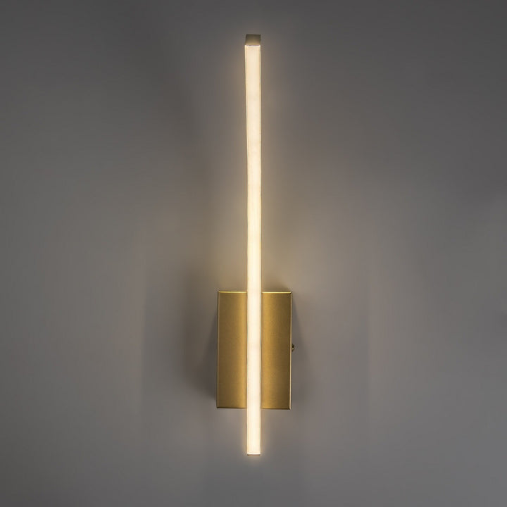 Interiérová nástenná lampa Tilmann, zlatá, LED 10 W, 550 lm, 4000 K, výška 36 cm, IP44, dotykové ovládanie, 75089