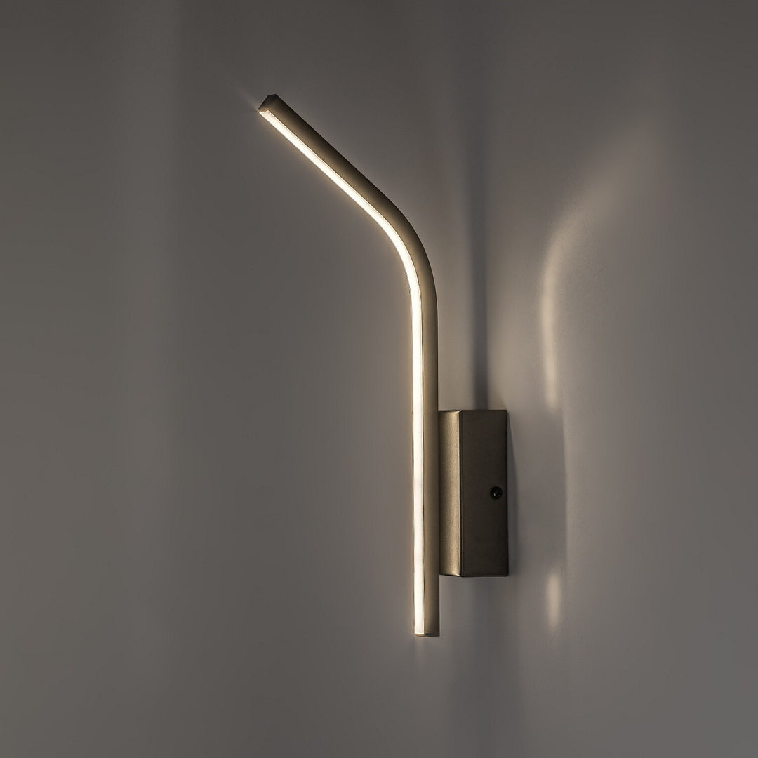 Interiérová nástenná lampa Tilmann, farba gunmetal, LED 10 W, 550 lm, 4000 K, výška 36 cm, IP44, dotykové ovládanie, 75 000