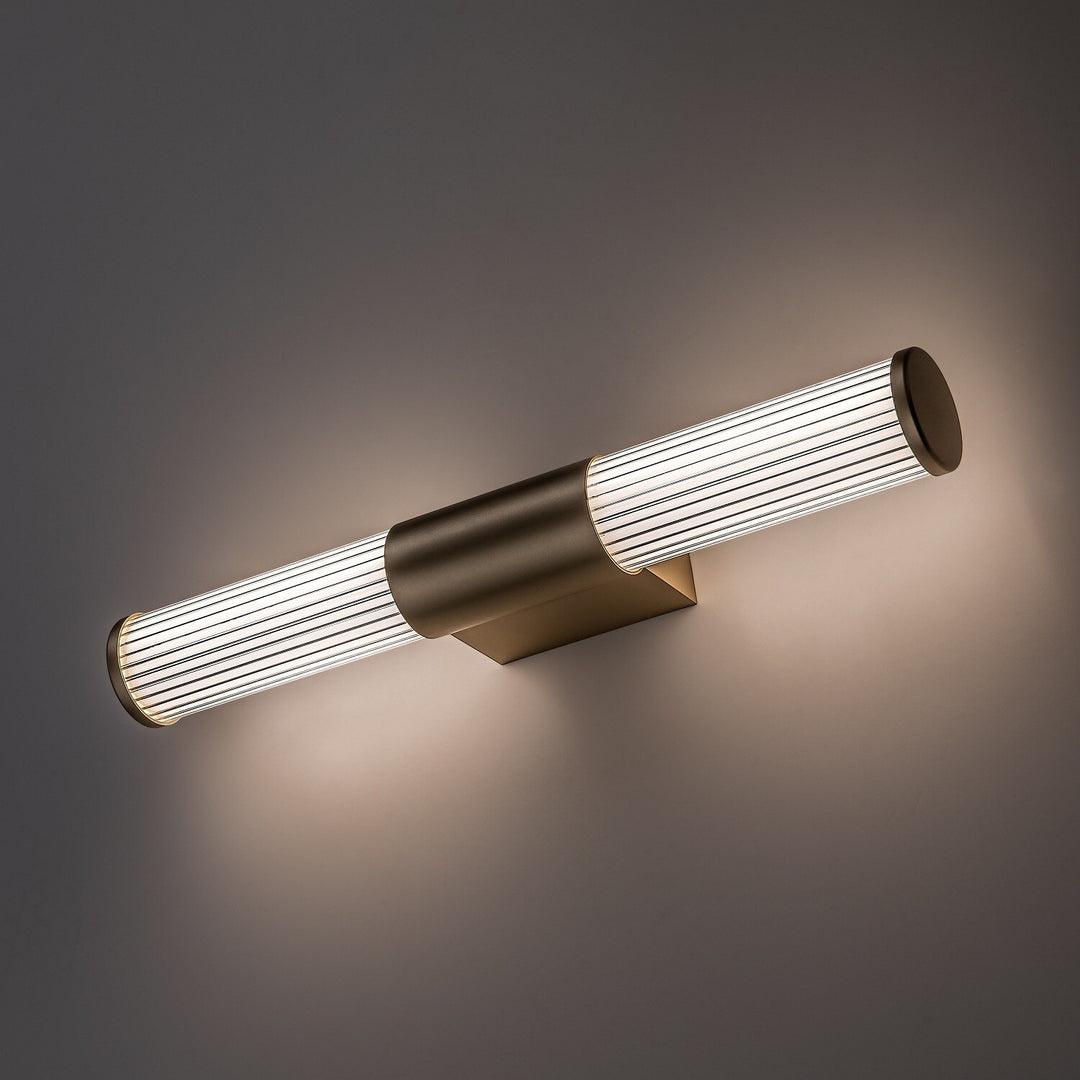 Kúpeľňová nástenná lampa, Calyn, LED 8 W, 4000 K, 620 lm, dĺžka 40 cm, zlatá, IP44, 75104