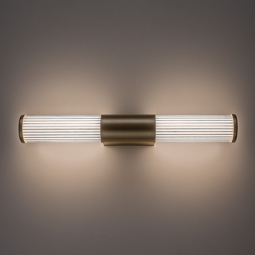 Kúpeľňová nástenná lampa, Calyn, LED 8 W, 4000 K, 620 lm, dĺžka 40 cm, zlatá, IP44, 75104